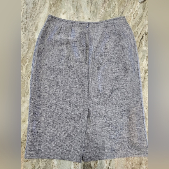 Le Suit Women’s Size 8 Blue Gray Textured Pencil Skirt Career Office Work Lined - Picture 6 of 9